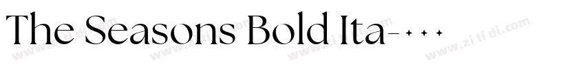 The Seasons Bold Ita字体转换 The Seasons Bold Ita字体转换